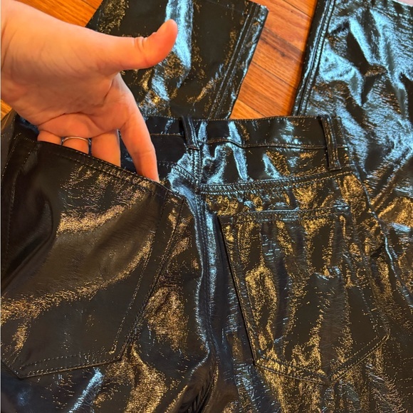 🖤Abercrombie & Fitch Vegan Leather 90s Straight Pant - Picture 11 of 12